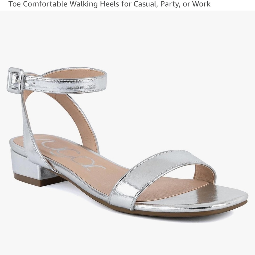 Elegant Silver Women's Sandals - Picture 3 of 4